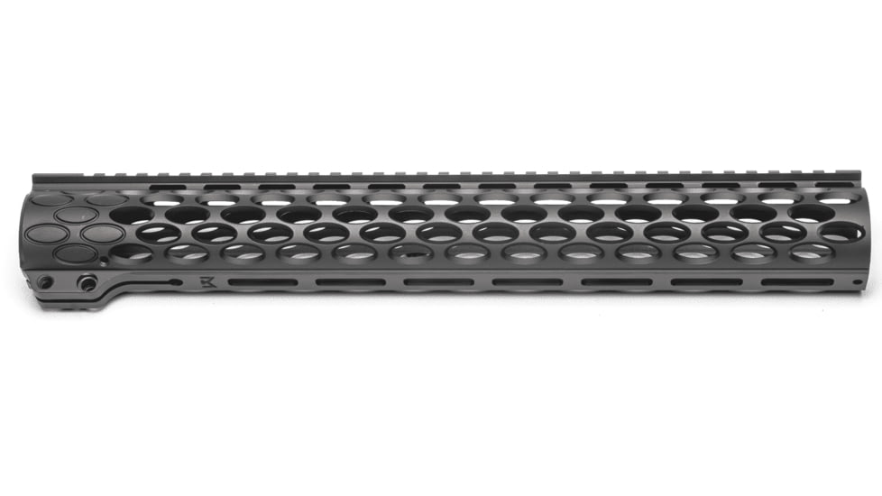 Unique-ARs Slim Ovals AR-15 Handguard, Cerakote Armor Black/Anodize Black, 7.25in, slimoval7