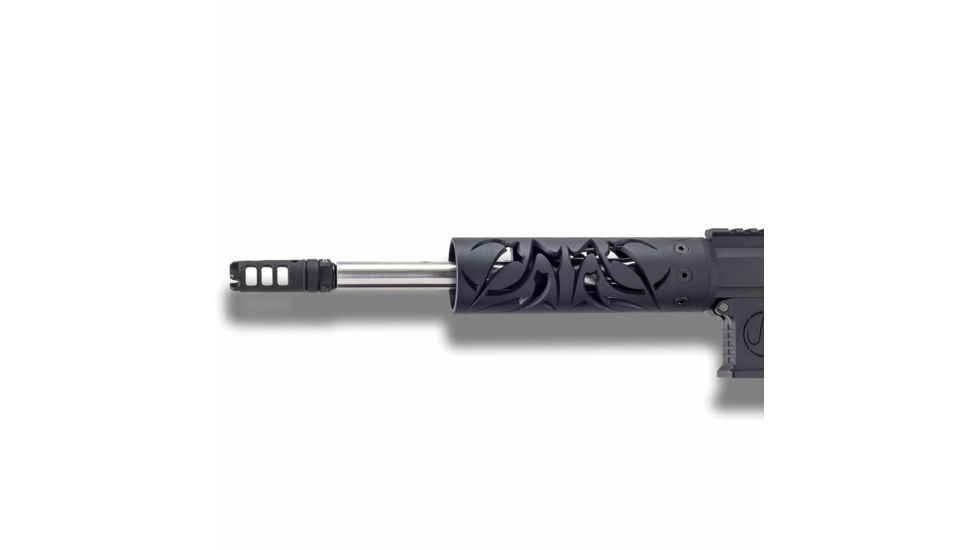 Unique-ARs Tribal Handguard with Dolos Locking Ring, Cerakote Armor Black, 7 in dolostribal7