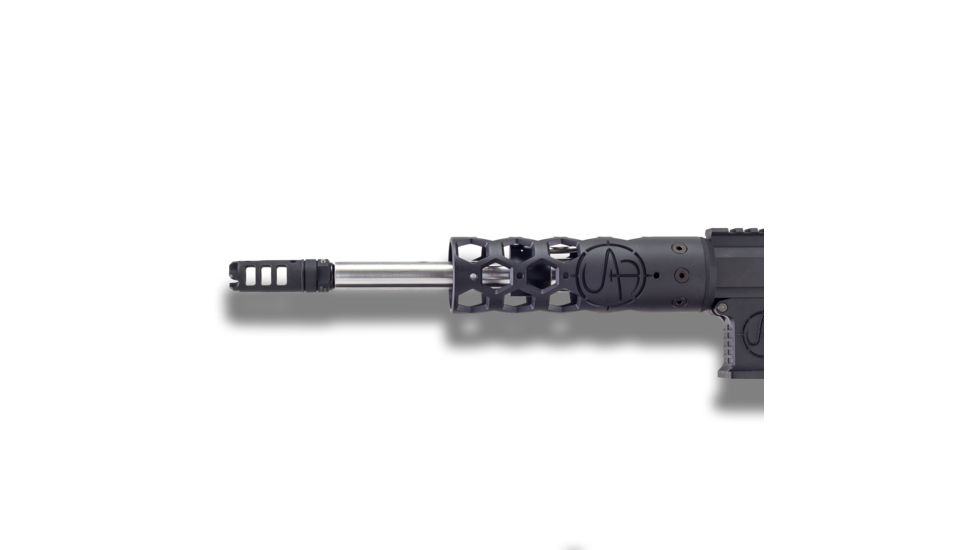 Unique-ARs UAR Hex AR-15 Handguard, Cerakote Armor Black/Anodize Black, 7in uarhex7