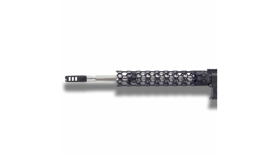 Unique-ARs Ultra-Light Hex Handguard with Dolos Locking Ring, Cerakote Armor Black, 12 in dolossmhex12