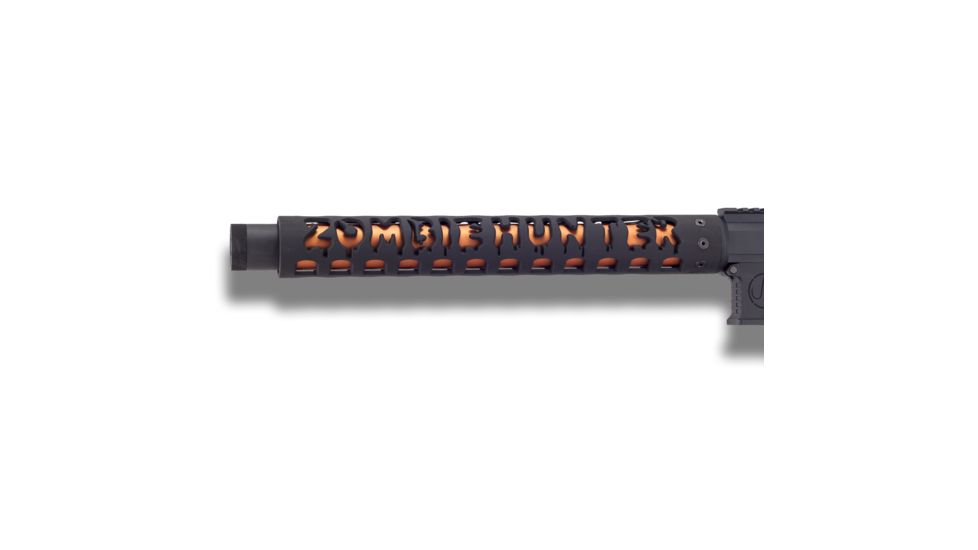 Unique-ARs Zombie Hunter AR-15 Handguard, Cerakote Armor Black/Anodize Black, 9in, zombie9