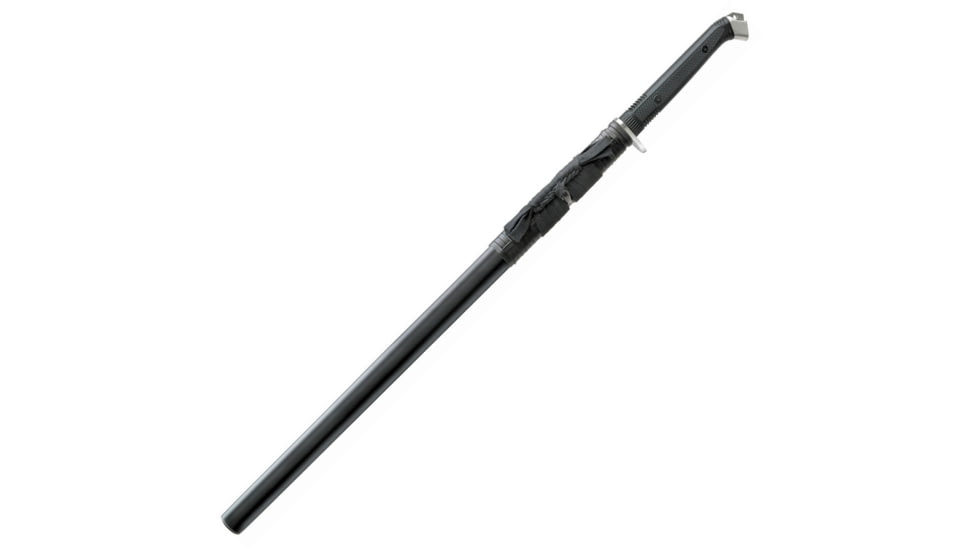 United Cutlery Honshu Double Edge Sword, 41in Overall, 30.5in Satin 1065 Carbon Steel Blade, Black Tpr Handle, Steel Guard, Black Wood Scabbard, Black, UC3245