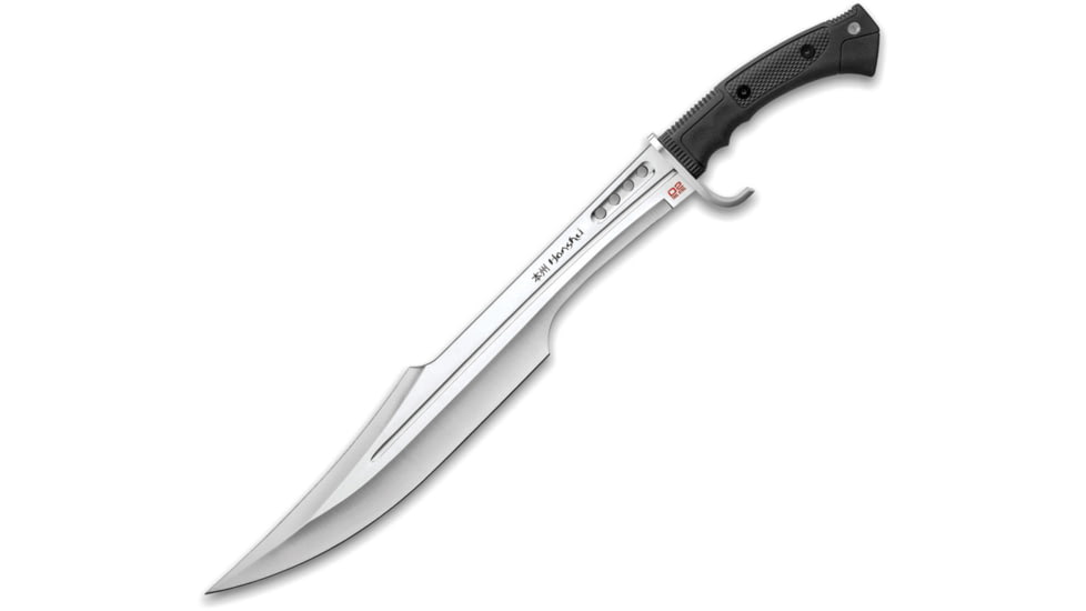 United Cutlery Honshu Spartan Sword D2 Steel, 16.5 satin finish D2 tool steel blade, Black TPR handle, UC3345D2