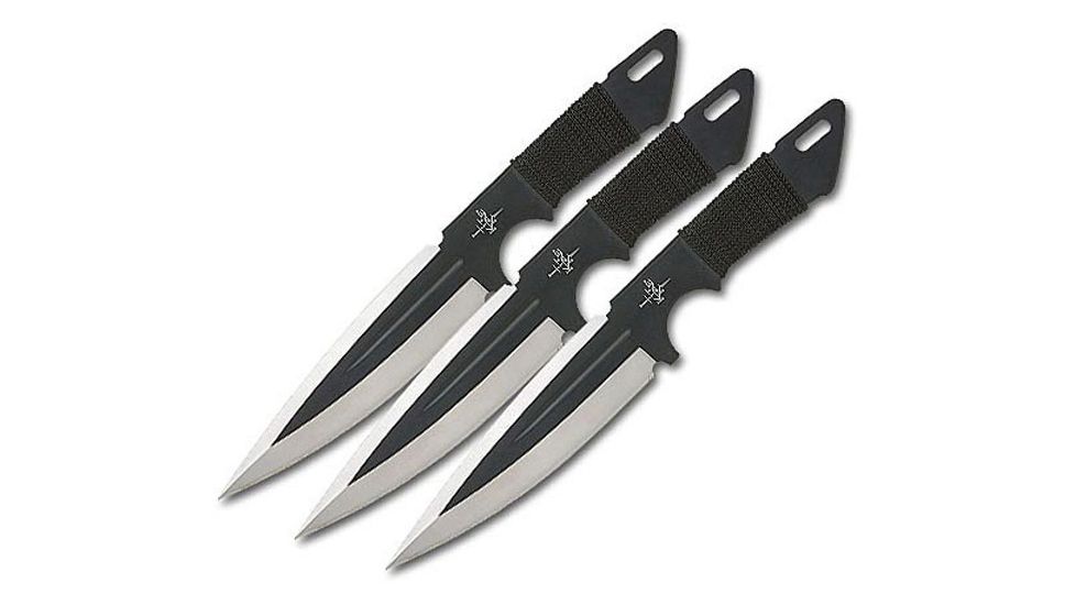 United Cutlery Kit Rae BlackJet Triple Thrower Set w/Sheath KR0033B