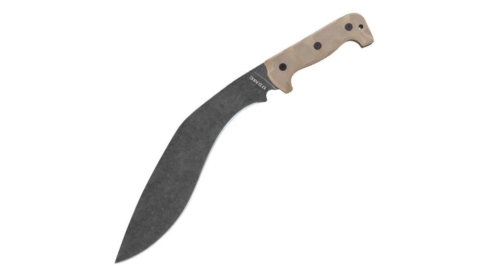 United Cutlery U.S.M.C. Desert Kukhri, 11 1/2in Blade Is Of Rust-Resistant 3Cr13 Stainless Steel With A Stonewashed Finish, G10 Handle, UC3145