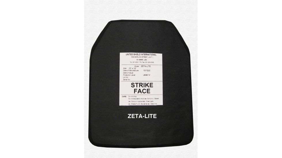 United Shield Zeta Lite Level IV Plate Stand Alone 10inx12in ZETA-LITE-SA-IV-10X12