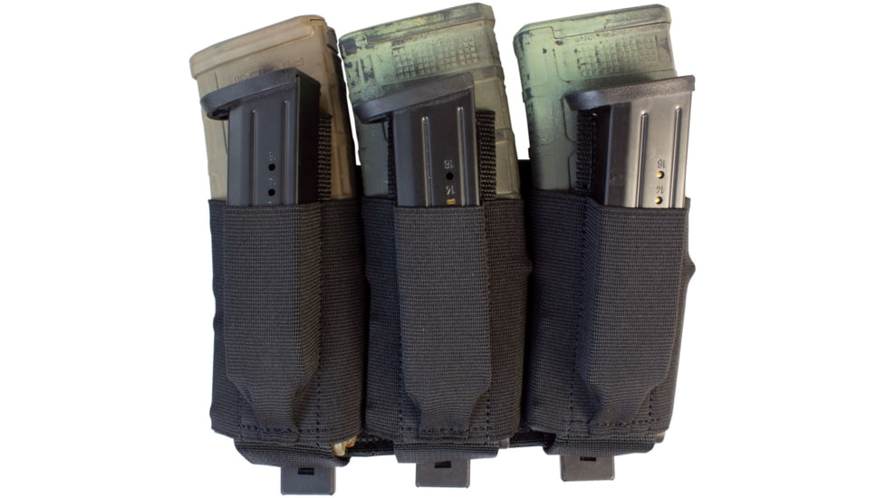 United States Tactical Triple Rifle/Pistol Mag Pouch, Black, UST-MOL03301