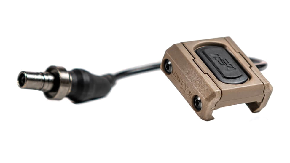 Unity Tactical Modbutton Lite Single Lead Surefire 4.5in Switch, Fits Picatinny, Anodized Finish, FDE, MBLFDESF45