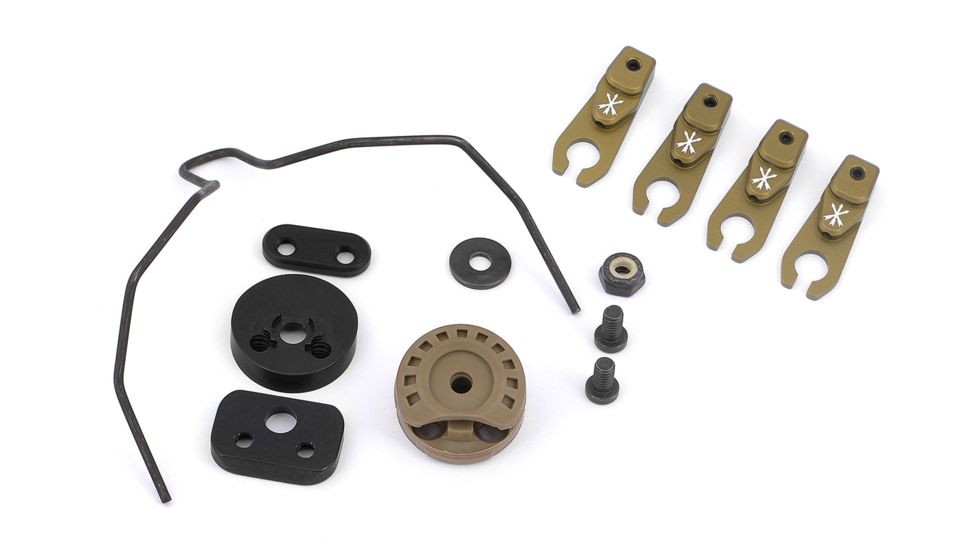 Unity Tactical Modular Attached Rail  Kit  Includes Sordin Arc Rail Adapter Kit - Revision High Cut, FDE HLM-MKRF