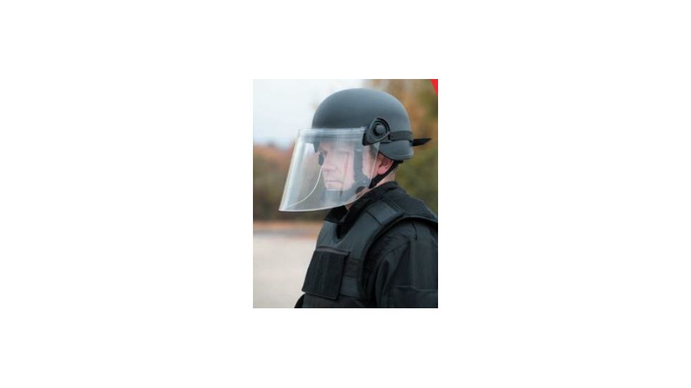 United Shield Command Ballistic Helmet Level IIIA w/ 4pt Harness System and Retrofit Face Shield, Black, XL COMMANDO SC650-RFFS-BK-XL