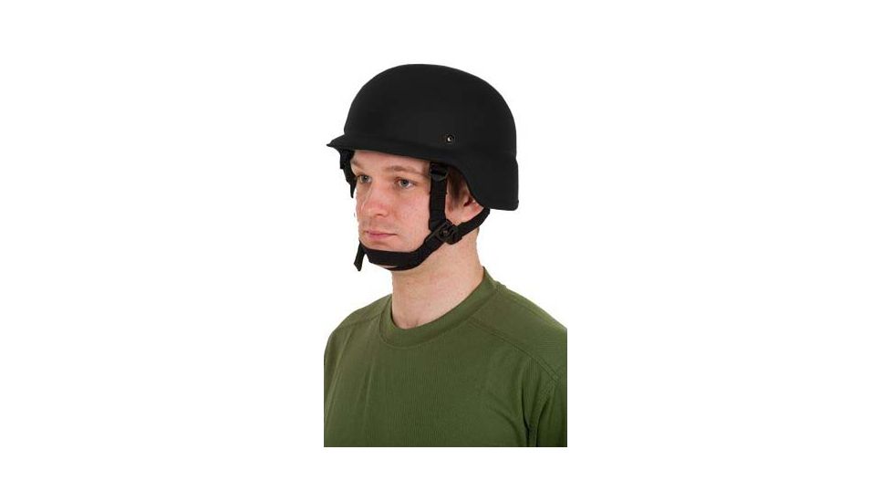 United Shield PASGT Ballistic Helmet Level IIIA w/ 4pt Harness System and Retrofit Face Shield, Black, Medium PASGT-RFFS-BK-MD