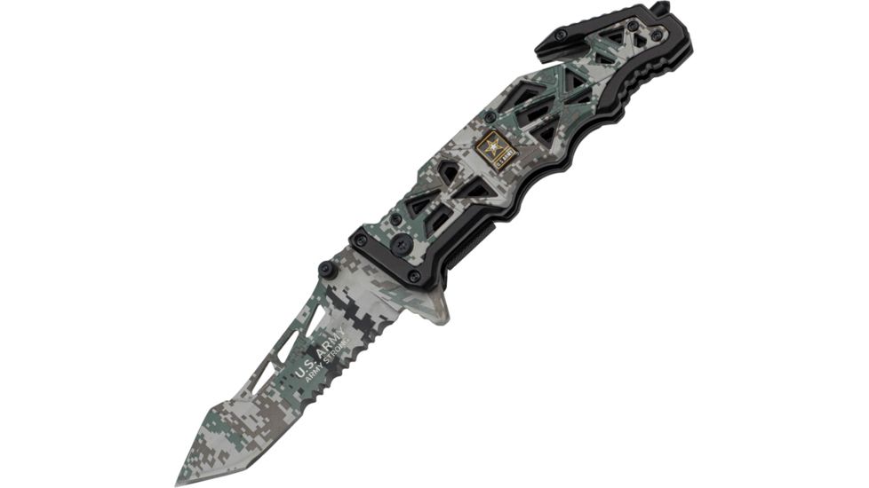 US Army Liberator Rescue Linerlock A/O, Green Knife USAA1005DG