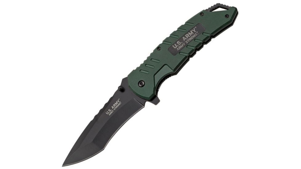 US Army Linerlock Green G10 A/O Knife USAA1018GP