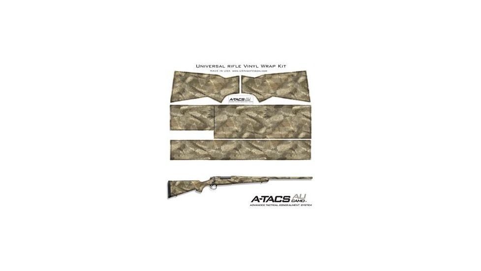 US Night Vision A-TACS Camo Pre-Cut Universal Rifle Skin Vinyl Wrap, 20x30in, A-TACS Camo AU 116540
