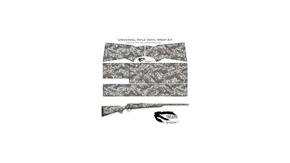 US Night Vision Tiger Stripe Camo Pre-Cut Universal Rifle Skin Vinyl Wrap, 20x30in, Deep Woods Snow 056632