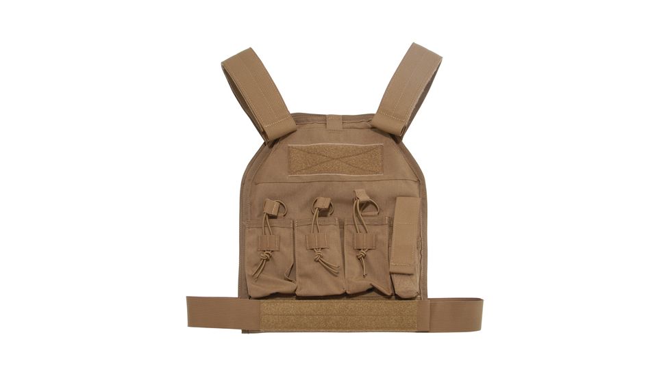US Palm AR-15 Defender Soft Armor Plate Carrier With Two Level IIIA Soft Armor Panels Large/Standard 10x12.5 Inch Panel Coyote Tan
