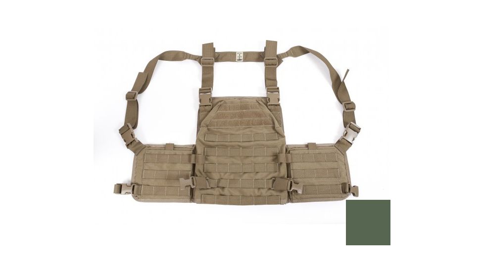 US Palm Desert Tracker Plate Carrier with Armor - MOLLE, Ranger Green, Large 728028148190