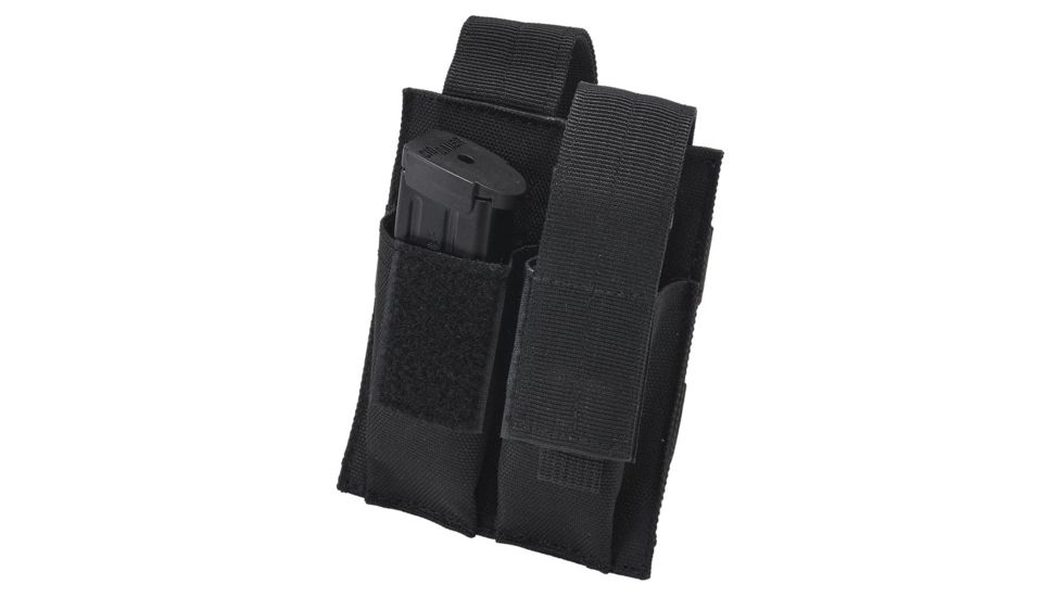 US Peacekeeper Double Pistol Magazine Pouch 1000 Denier Nylon, Black, 4in x 5in x 1in, NSN NO, P22020