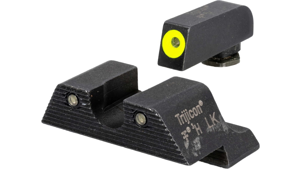 USED EDEMO Trijicon Large Frame Hd Night Sight Set - Yellow Front &amp; Rear Outline, For Glock Models 20, 21, 29, 30, 36, 40, and 41, GL104Y, EDEMO2, EDEMO1, Condition Fair, Scratches