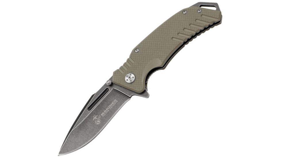 USMC Guardsman Linerlock A/O, OD Knife USMA1036TN