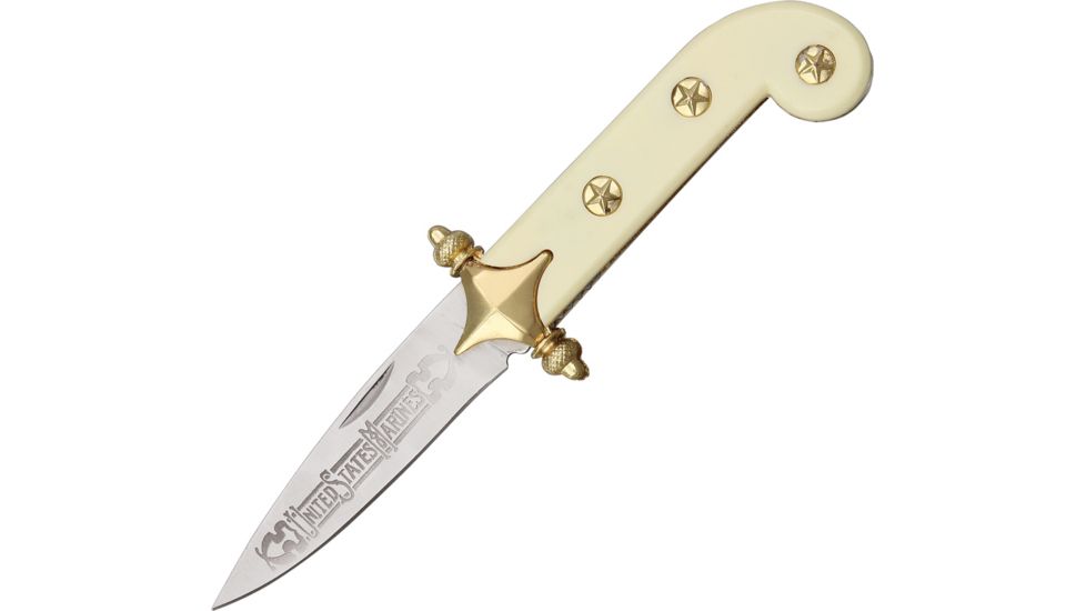USMC Marine Folder Knife w. Ivory Handle USM1015