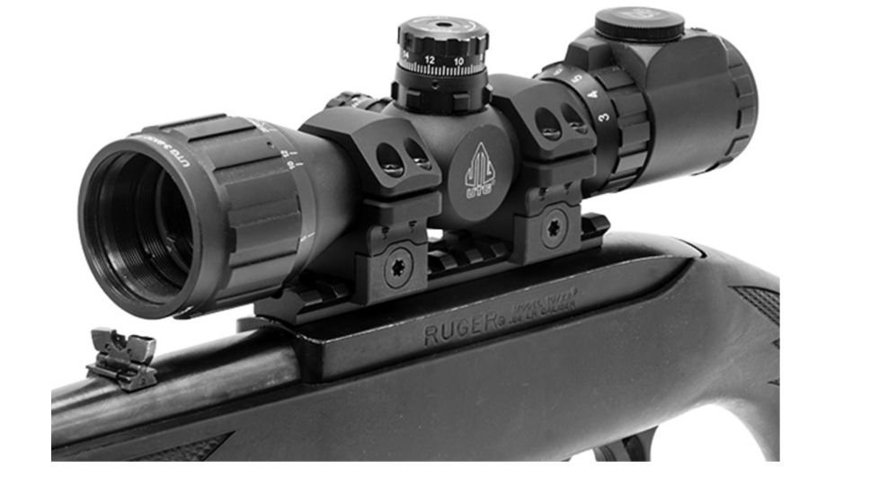 UTG PRO 1 in Low Profile P.O.I Picatinny Rifle Scope Rings, Black, 2 Pieces RWU012510