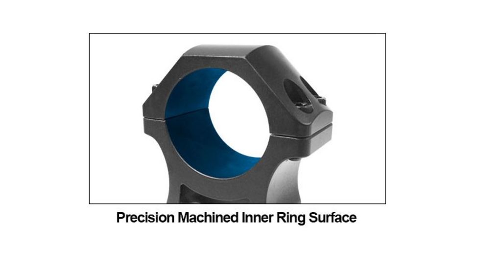 UTG PRO 1in/2PCs Medium Profile P.O.I Picatinny Rings, Black, RWU012515