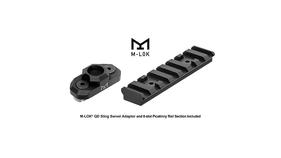 UTG Pro AR15 Super Slim M-LOK 15in Drop-in Carbine Length Rail, Black, MTU015SSM