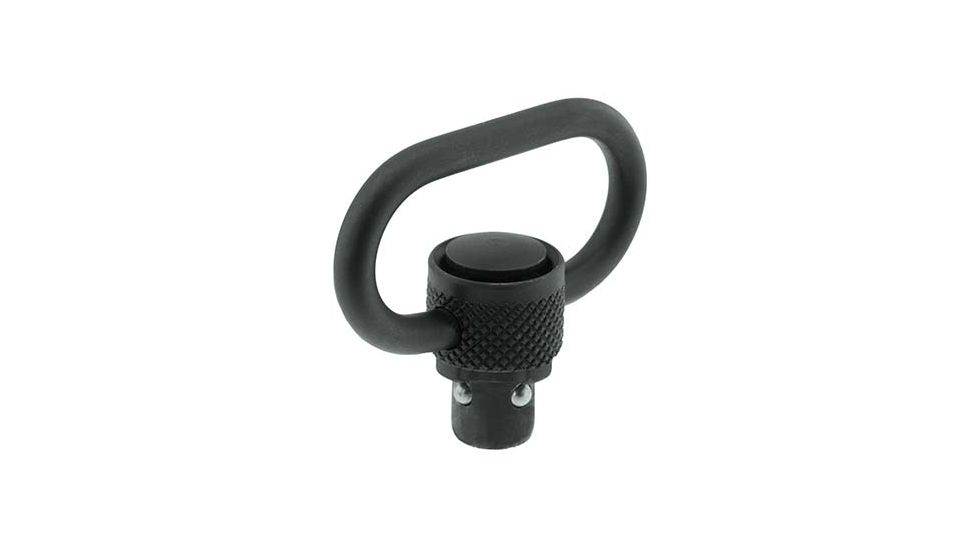 Leapers UTG Pro Heavy Duty QD Sling Swivel, 1.4in Loop, Steel, Black, Small, TL-QDSW38