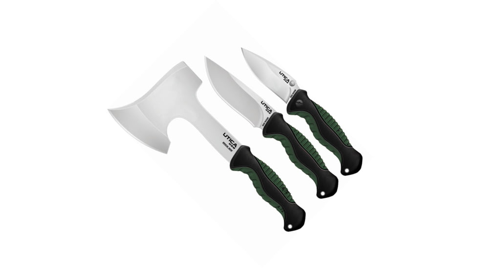 Utica Campsite Combo, Black and green polymer handle, 91-1703CP