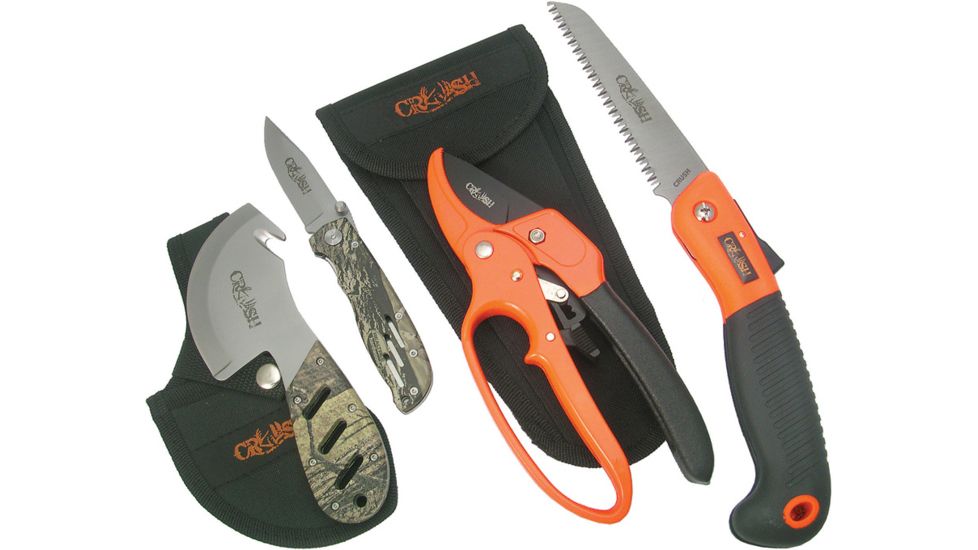 Utica Crush Outdoorsman Kit w/Pruner,Saw,Dressing Knife and Guthook, UTK91406