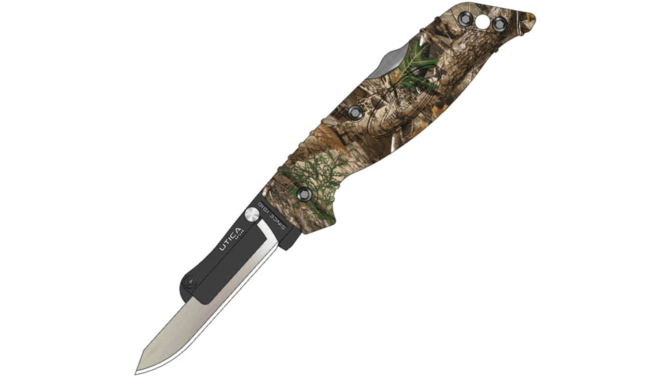 Utica Deer Razor Lockback Folding Knife, Camo synthetic handle, 91-RT550CP