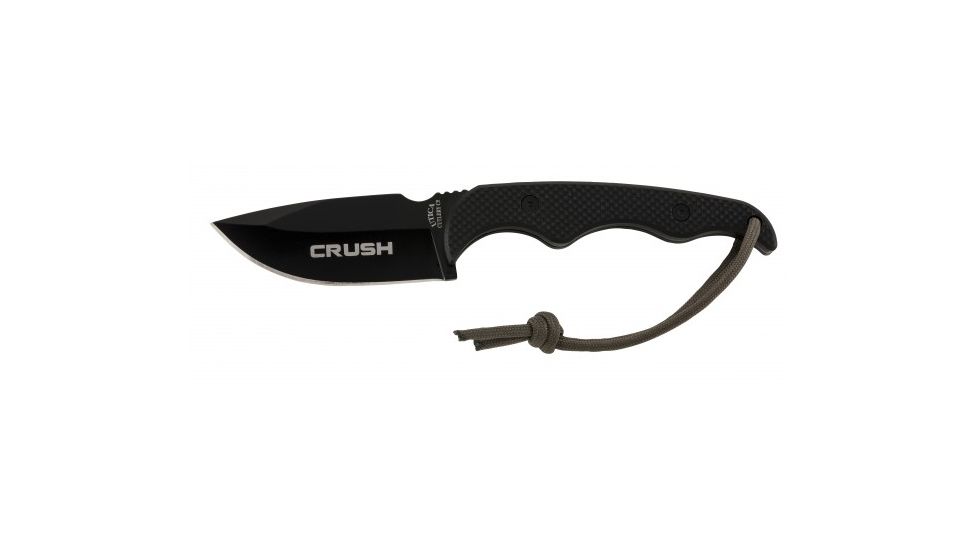 Utica Crush Series High Carbon Stainless Neck Knife, 7in, Black, 91-LT902CP