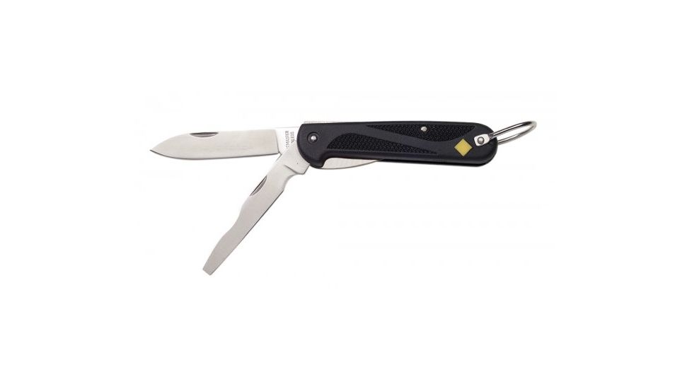 Utica Kutmaster Series 3-1/2in 2-Blade Electricians Knife, Black, 91-TQ22CP