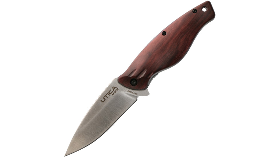 Utica Mountain Timber III Linerlock Folding Knife, Brown, Brown ABS handle, 91-1011CP