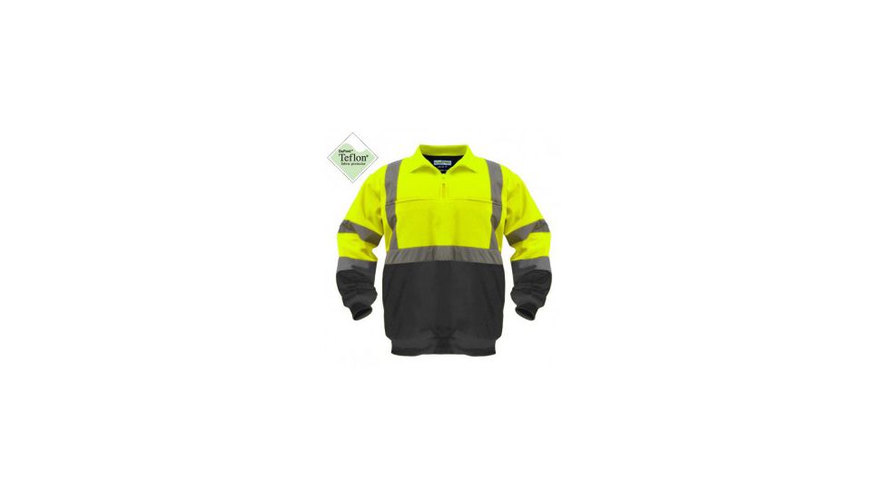Utility ProWear High Visibility 1/4 Zip Soft Shell Class 3, Black Yellow, 4X UPA542X-XXXXL-YB