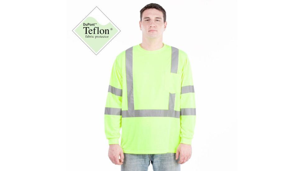 Utility ProWear High Visibility L/S Pocket T Shirt Class 3, Yellow, MEDIUM UHV401-M-Y