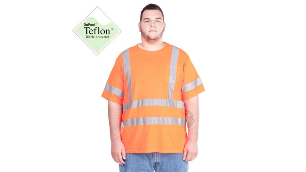 Utility ProWear High Visibility S/S Pocket T Shirt Class 3, Orange, XXLARGE UHV302-XXL-O