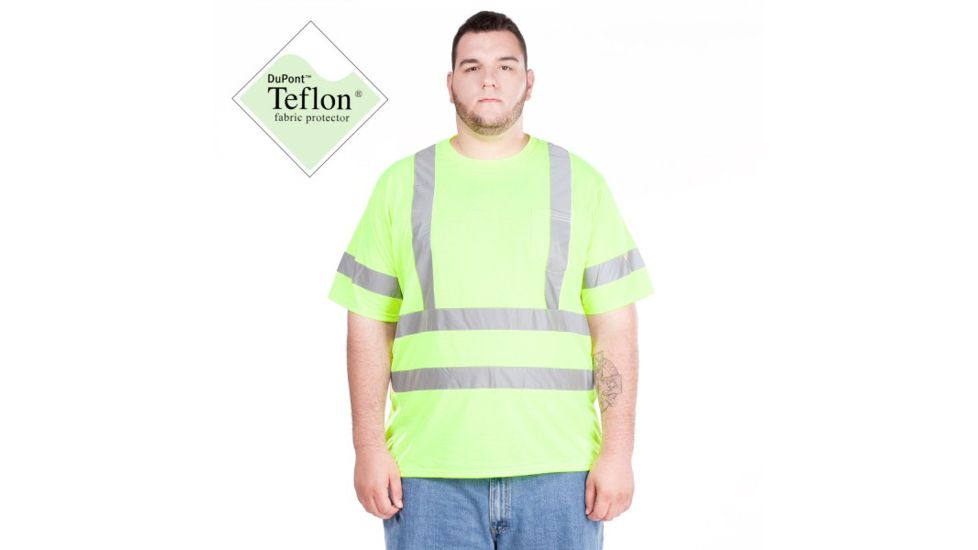 Utility ProWear High Visibility S/S Pocket T Shirt Class 3, Yellow, MEDIUM UHV302-M-Y