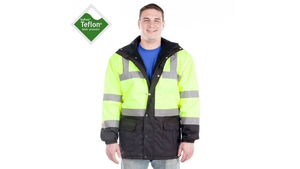 Utility ProWear High Visibility Parka Jacket Class 3, YELLOW, LARGE UHV1004-L-Y