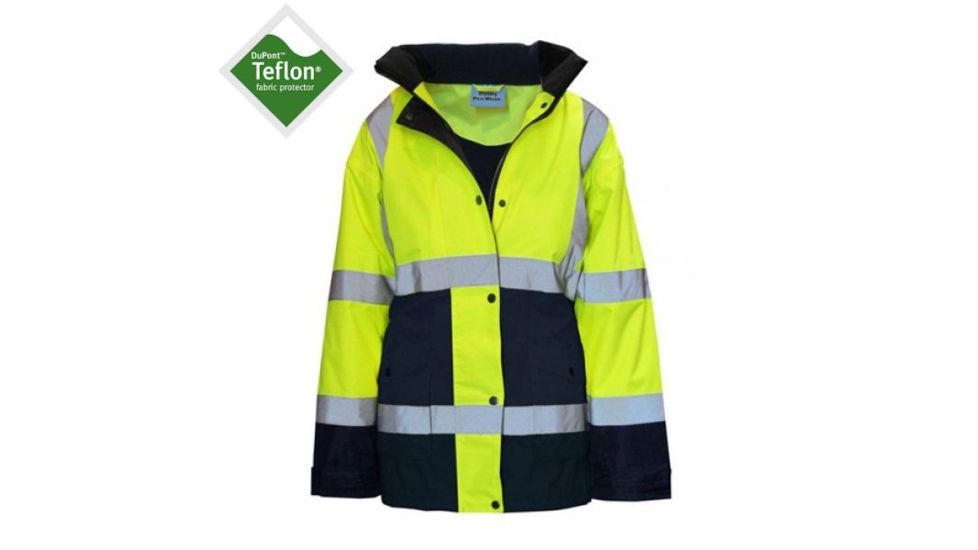 Utility ProWear Ladies Parka, YLW &amp; NAVY, MEDIUM UHV664-M-YN