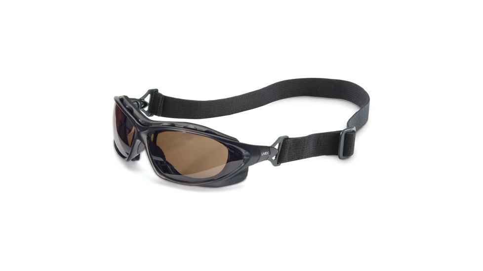 UVEX Seismic Sealed Protective Eyewear, Black Frame, Espresso Anti-scratch Lens S0601HS