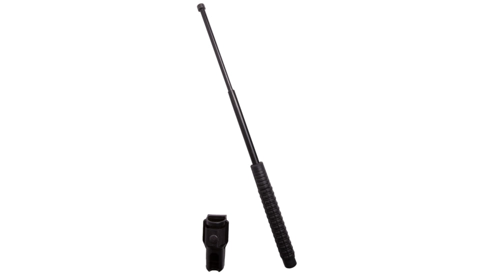 Campco Expandable Hardened Steel Baton, 21in, Anti-Slip Rubber Grip, Black, UZIEXB21