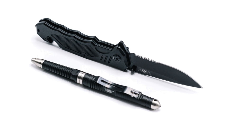 UZI Folding Knife &amp; Tactical Pen Combo - UZK-FDR-COMBO