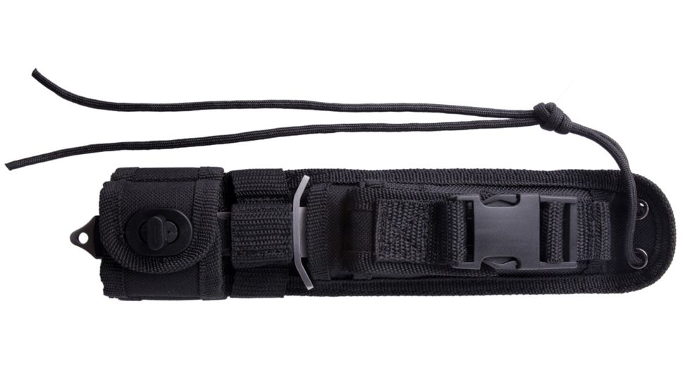 UZI Mossad Steel Single Egded Blade, Black and Silver UZK-FXB-007