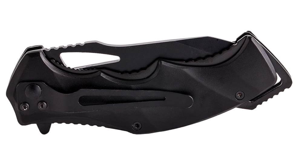 UZI Responder Serrated Blade, Black UZK-FDR-002