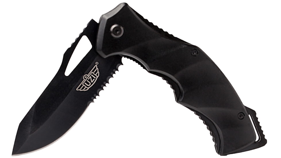 UZI Responder Serrated Blade, Black UZK-FDR-002