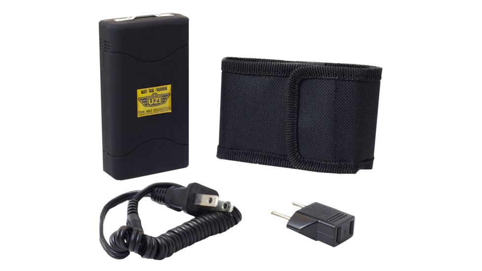 Uzi Accessories UZISG1500 Law Enforcement Stun Gun Portable 2.8 Oz Contact Black