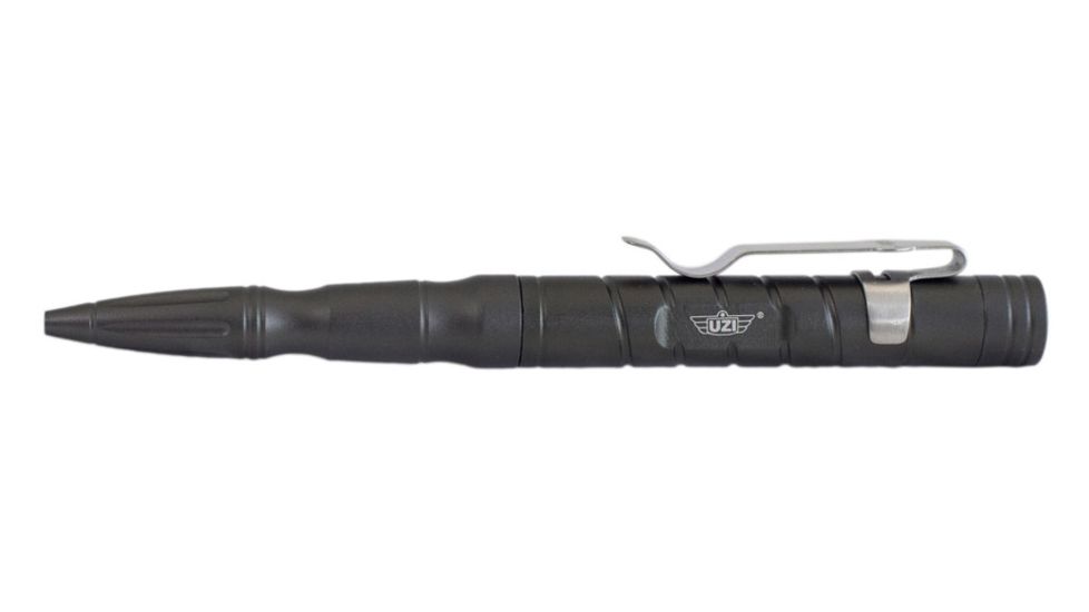 Uzi Tactical Defender Pen w/LED Light, Gun Metal, UZI-TACPEN9-GM