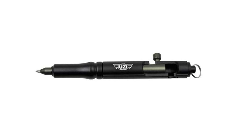 UZI Tactical Large Bolt Action Pen, Black, UZI-TACPEN18-BK